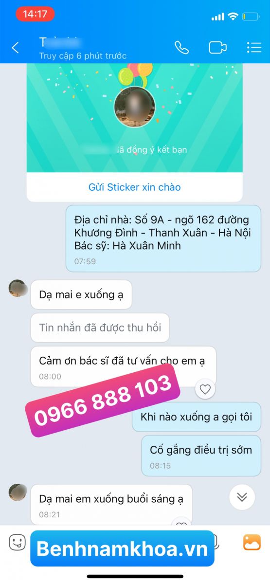 Phản hồi chữa bệnh lậu - Tp Lào Cai 1